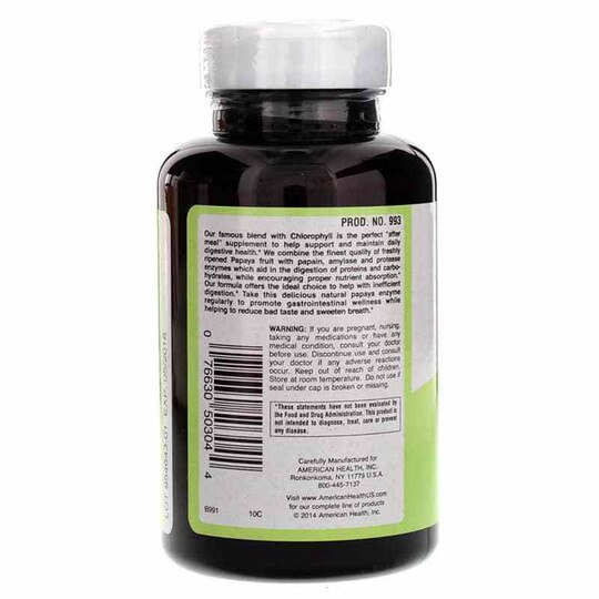 Chewable Papaya Enzyme with Chlorophyll, AH